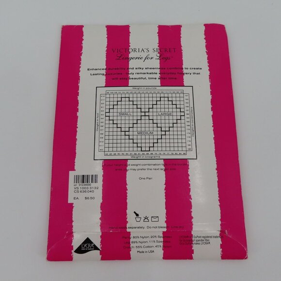 Victorias Secret Medium Charcoal Lasting Luxuries Control Top Pantyhose Sheer - Picture 6 of 12